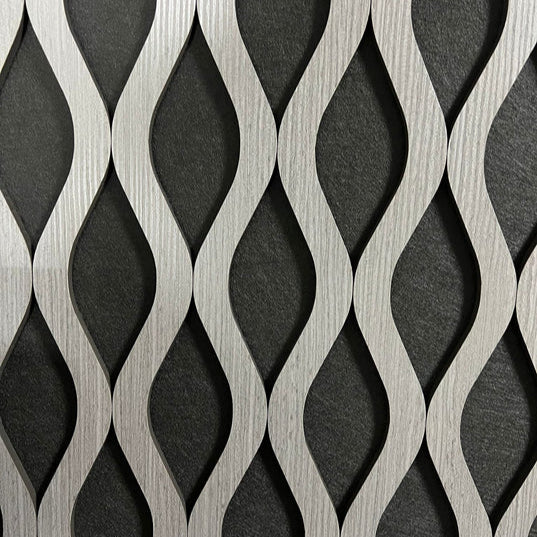 Pack Of x2 Wave Acoustic Wall Panels Dark Grey