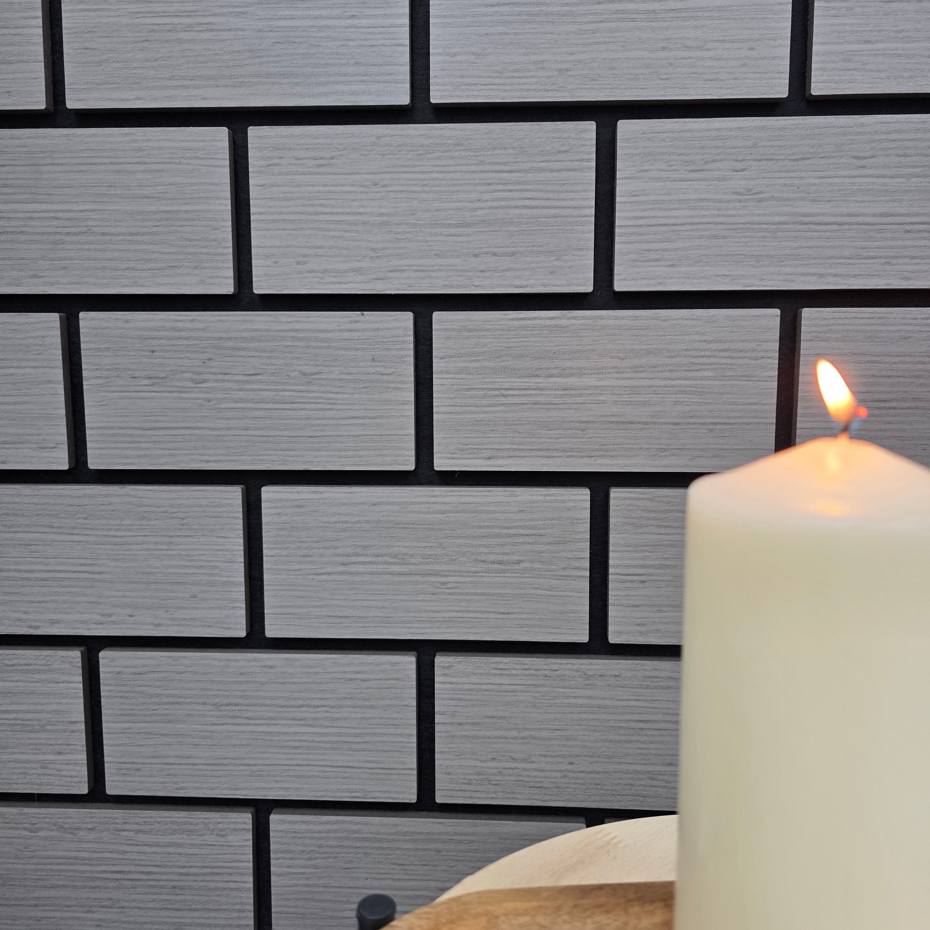 Acoustic Brick Effect Wall Panel 240cm x 60cm (Multiple Colours)