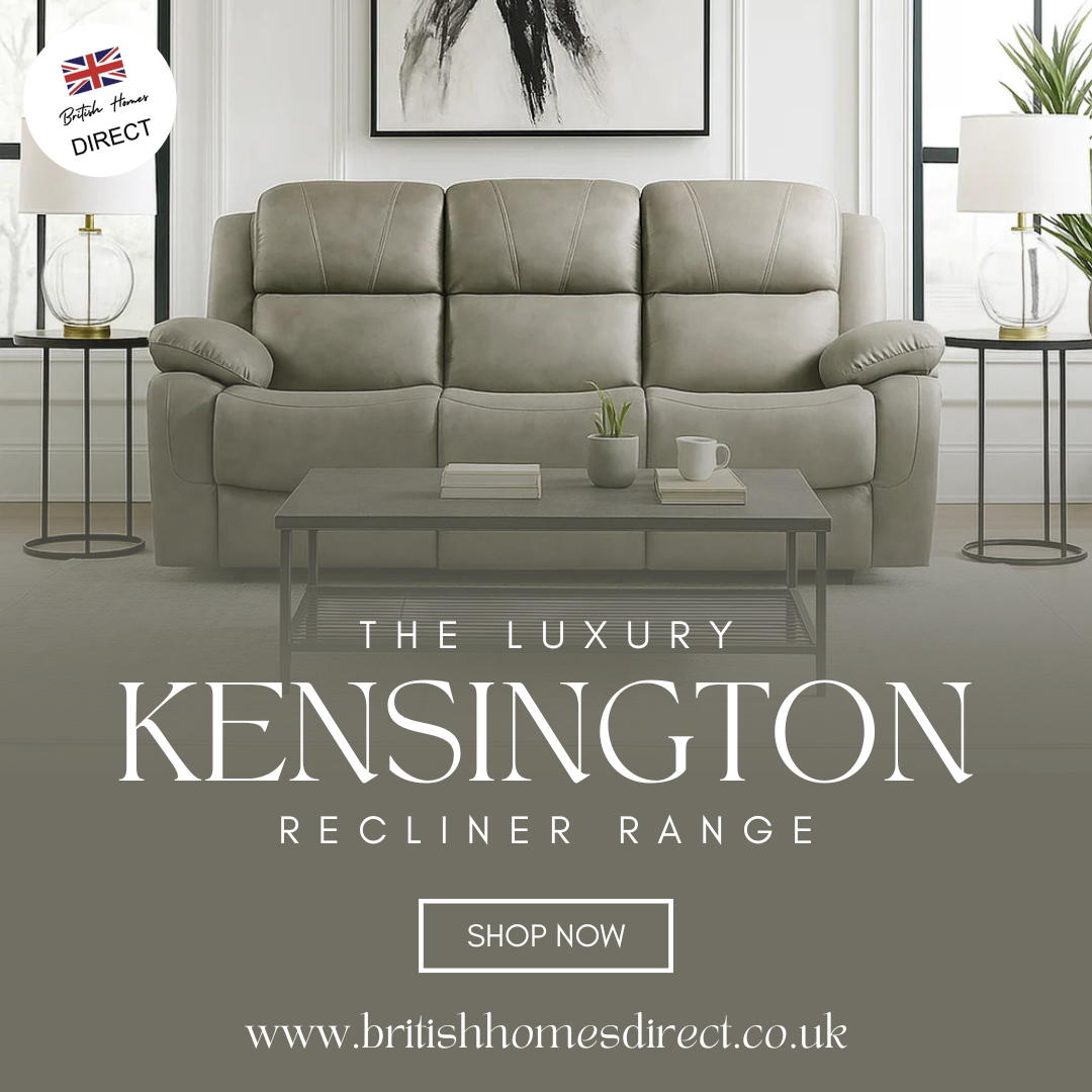 The Luxury Kensington Light Grey Manual Recliner Sofa Range