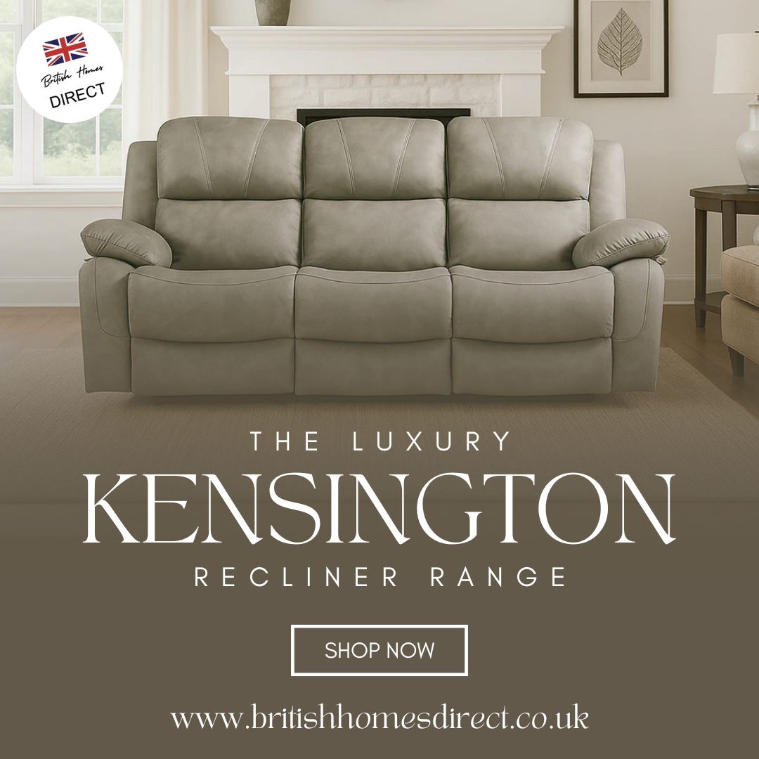The Luxury Kensington Light Grey Manual Recliner Sofa Range