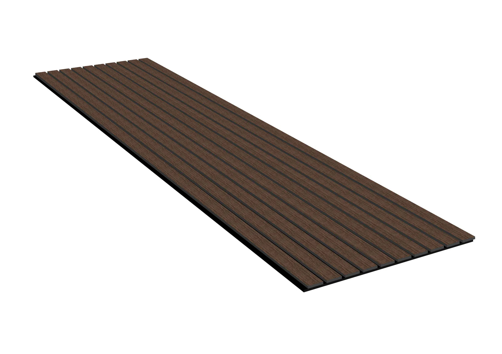 Premium Acoustic Slatted Wall Panel 240cm x 60cm - Smoked Oak - (50mm thickness)