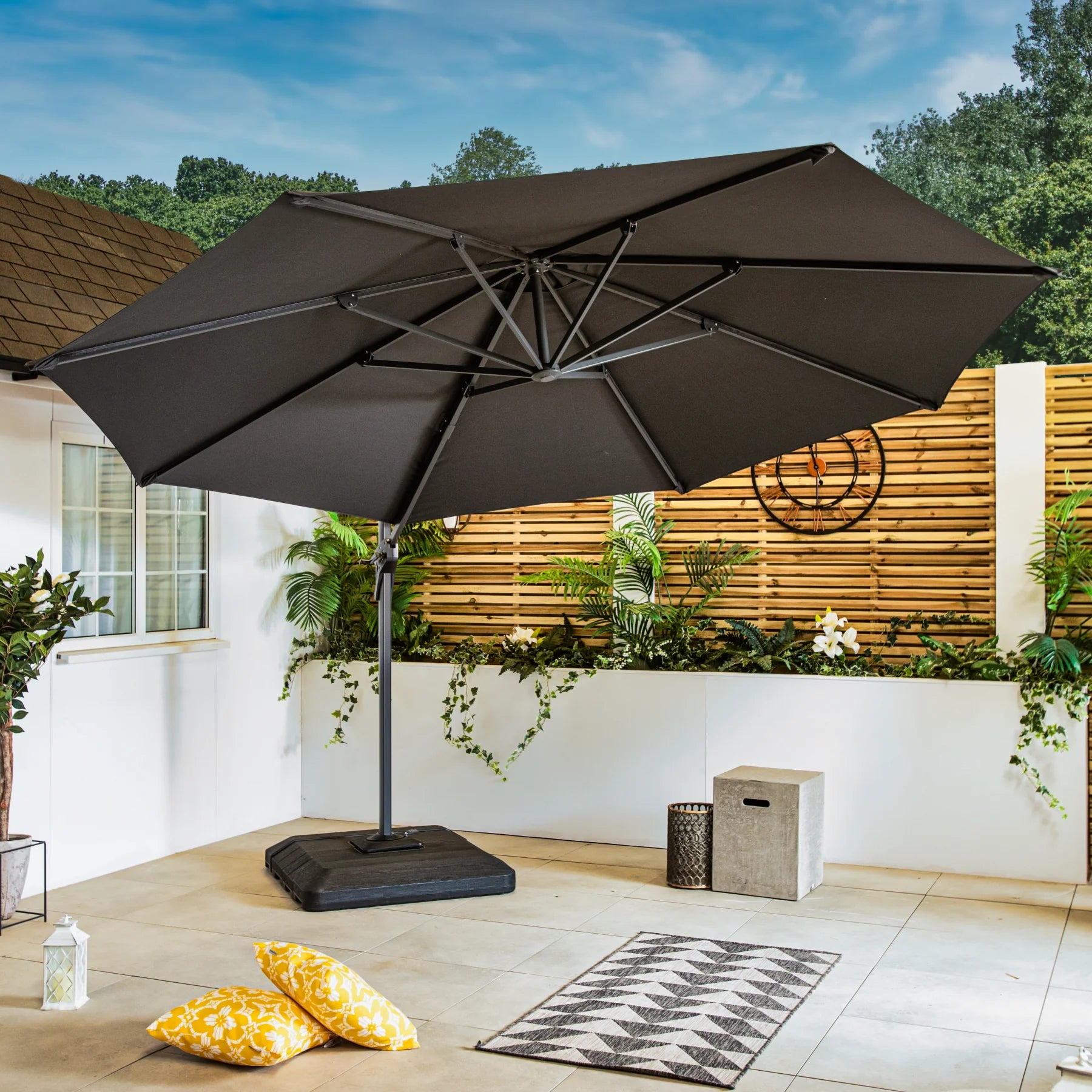 Dark Grey Premium Parasol 300cm