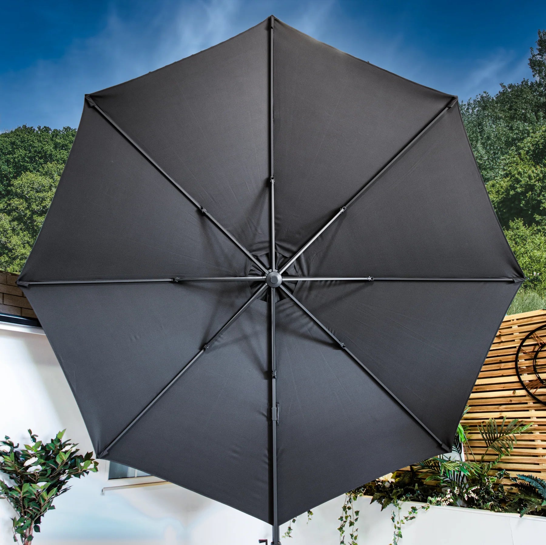 Dark Grey Premium Parasol 300cm