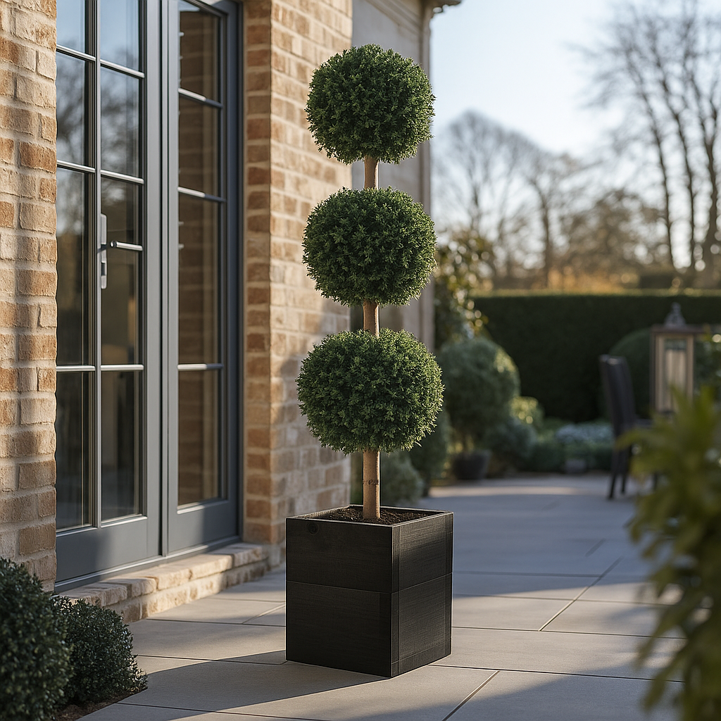 Artificial Tree Triple Ball Topiary