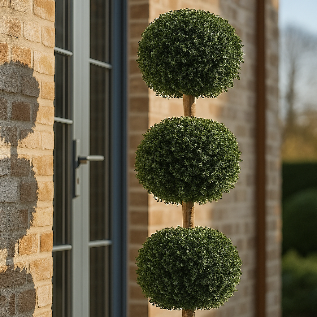 Artificial Tree Triple Ball Topiary