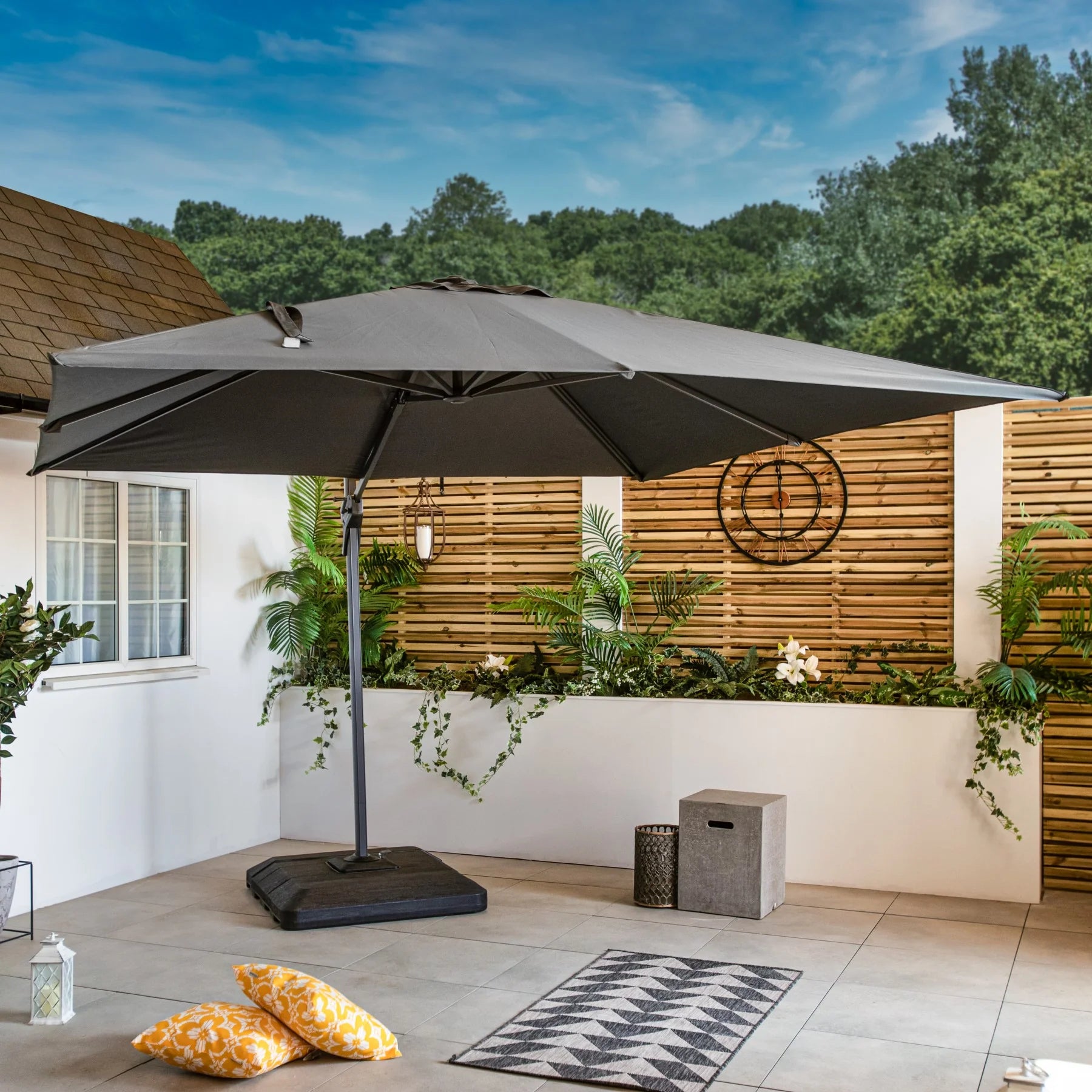 Dark Grey Premium Parasol 300cm