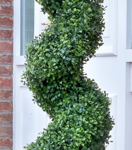 Artificial Tree Natural Boxwood Spiral Topiary