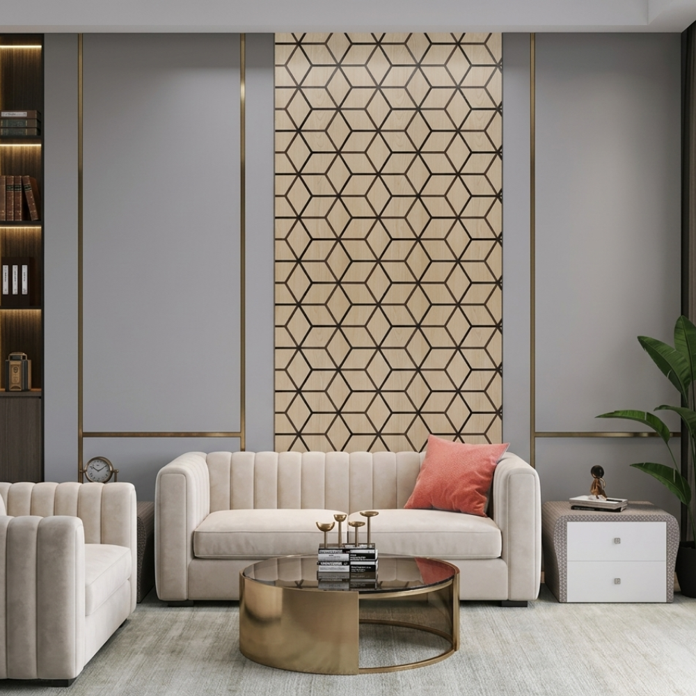 Premium Hexagon Acoustic Wall Panel 240cm x 60cm (Multiple Colours)