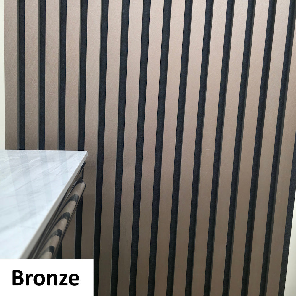 240cm x 60cm Acoustic Slatted Wall Panel (Multiple Colours)
