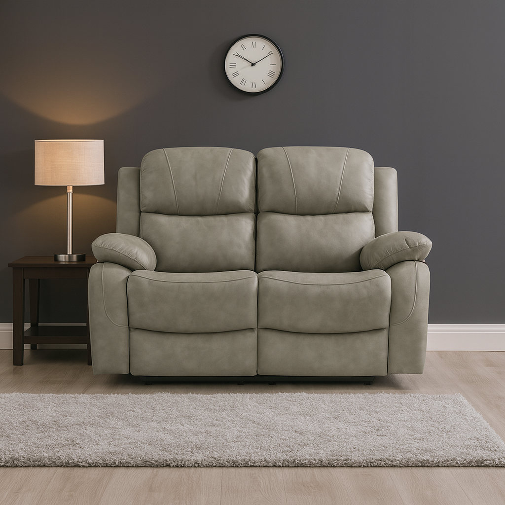 The Luxury Kensington Light Grey Manual Recliner Sofa Range