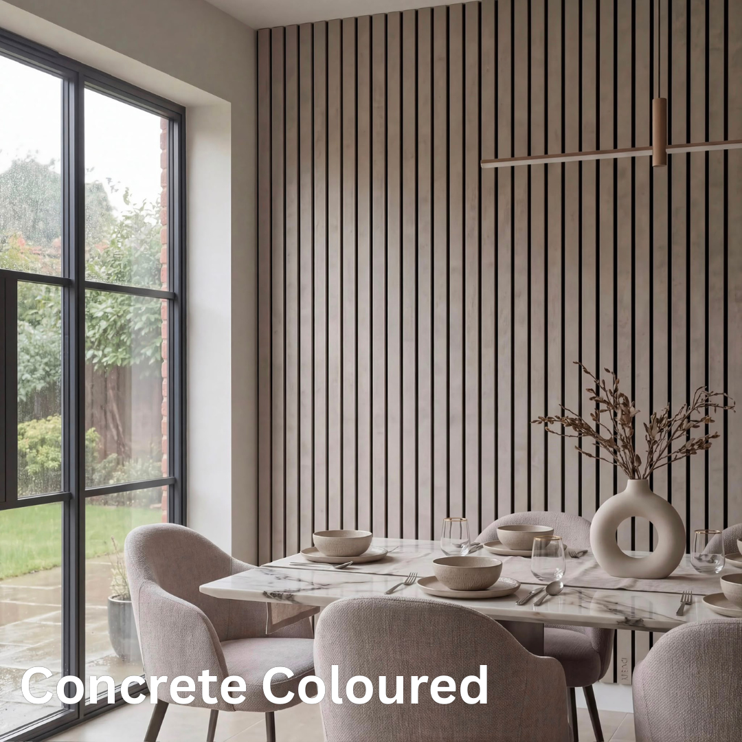 Premium Acoustic Slatted Wall Panel (Multiple Colours)