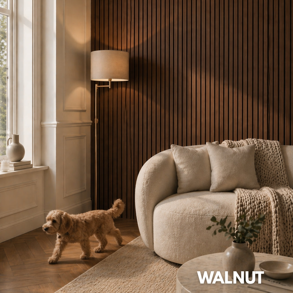 Premium Acoustic Wall Panels - Walnut