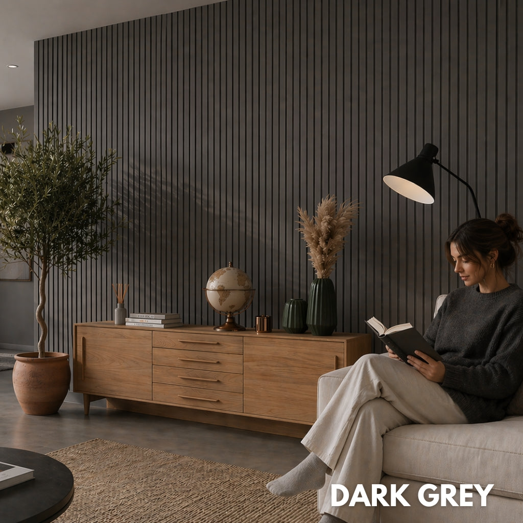 Premium Acoustic Wall Panels - Dark Grey