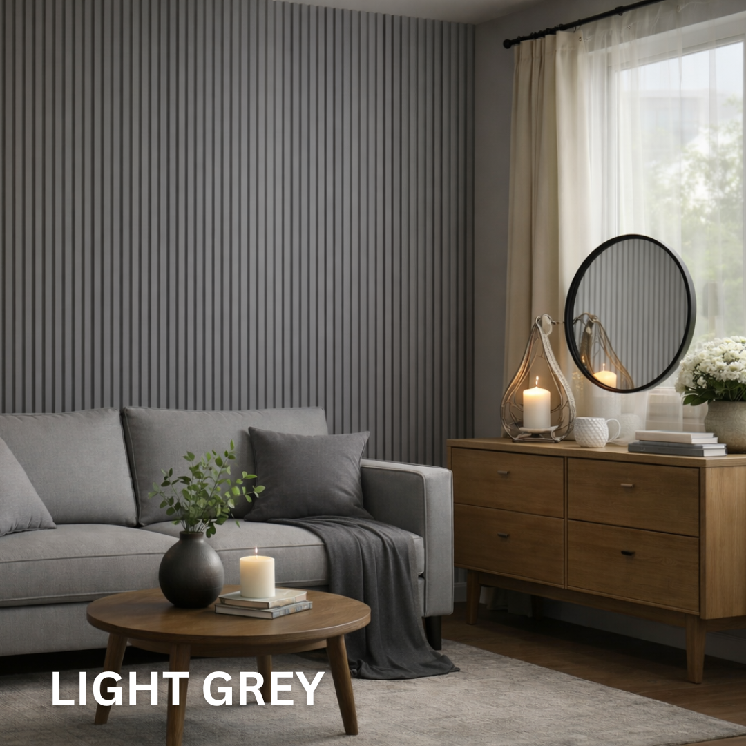 Premium Acoustic Wall Panels - Light Grey
