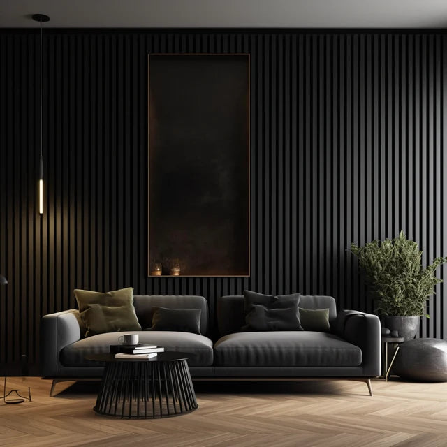 Pack of x2 Large 3 Meter Acoustic Wall Panel Black Oak