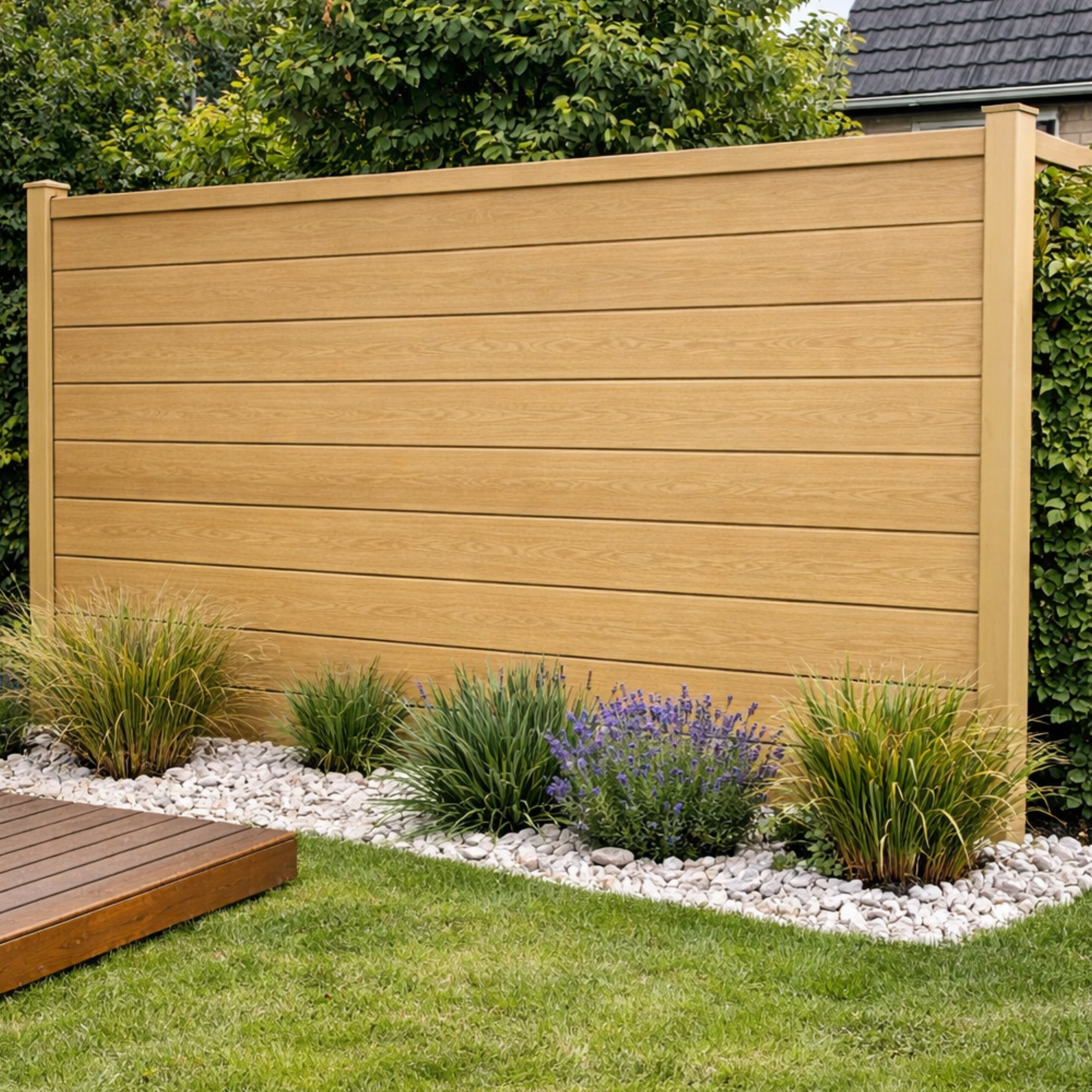 Composite Fence 180cm x 180cm (Metal Posts Included)