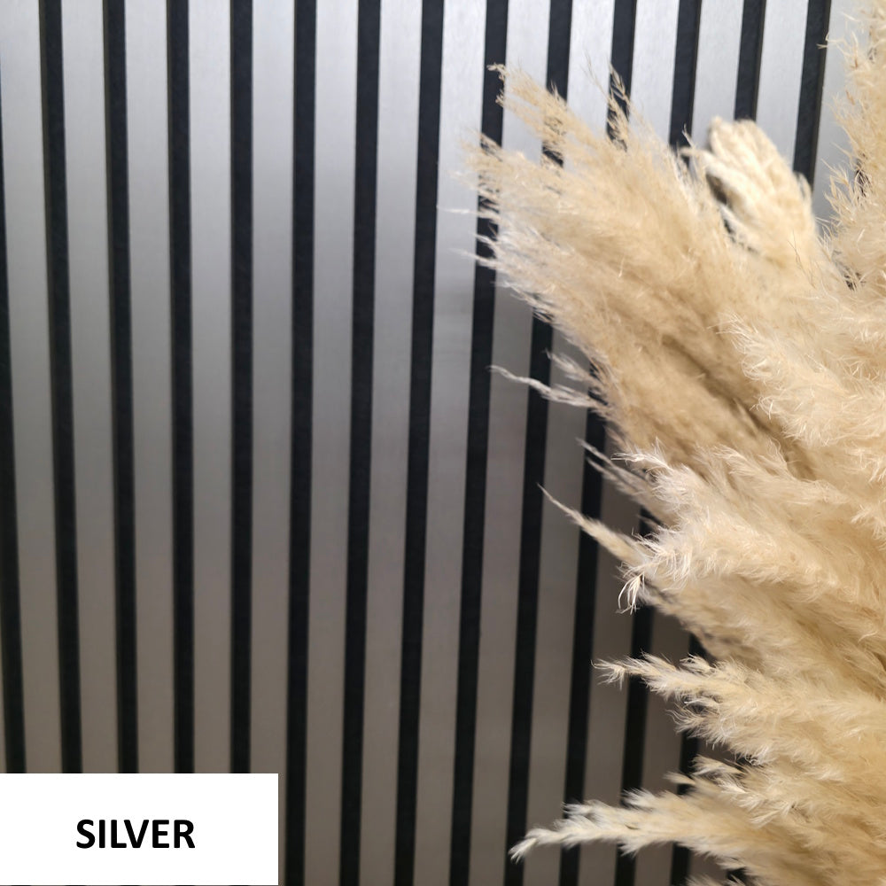 240cm x 60cm Acoustic Slatted Wall Panel (Multiple Colours)