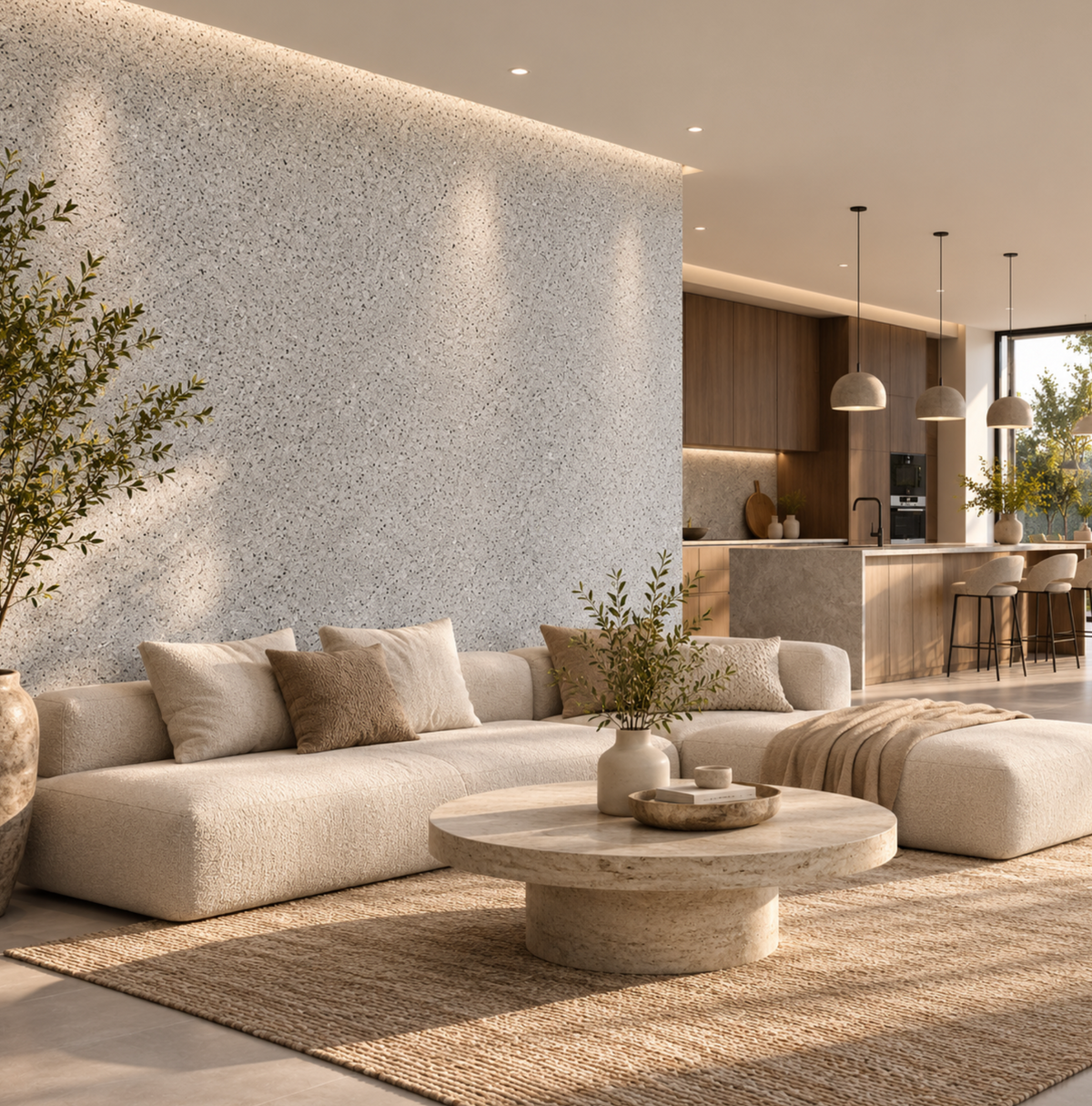 Premium Flexible Concrete Effect Wall Panels - 120cm × 60cm – Indoor & Outdoor