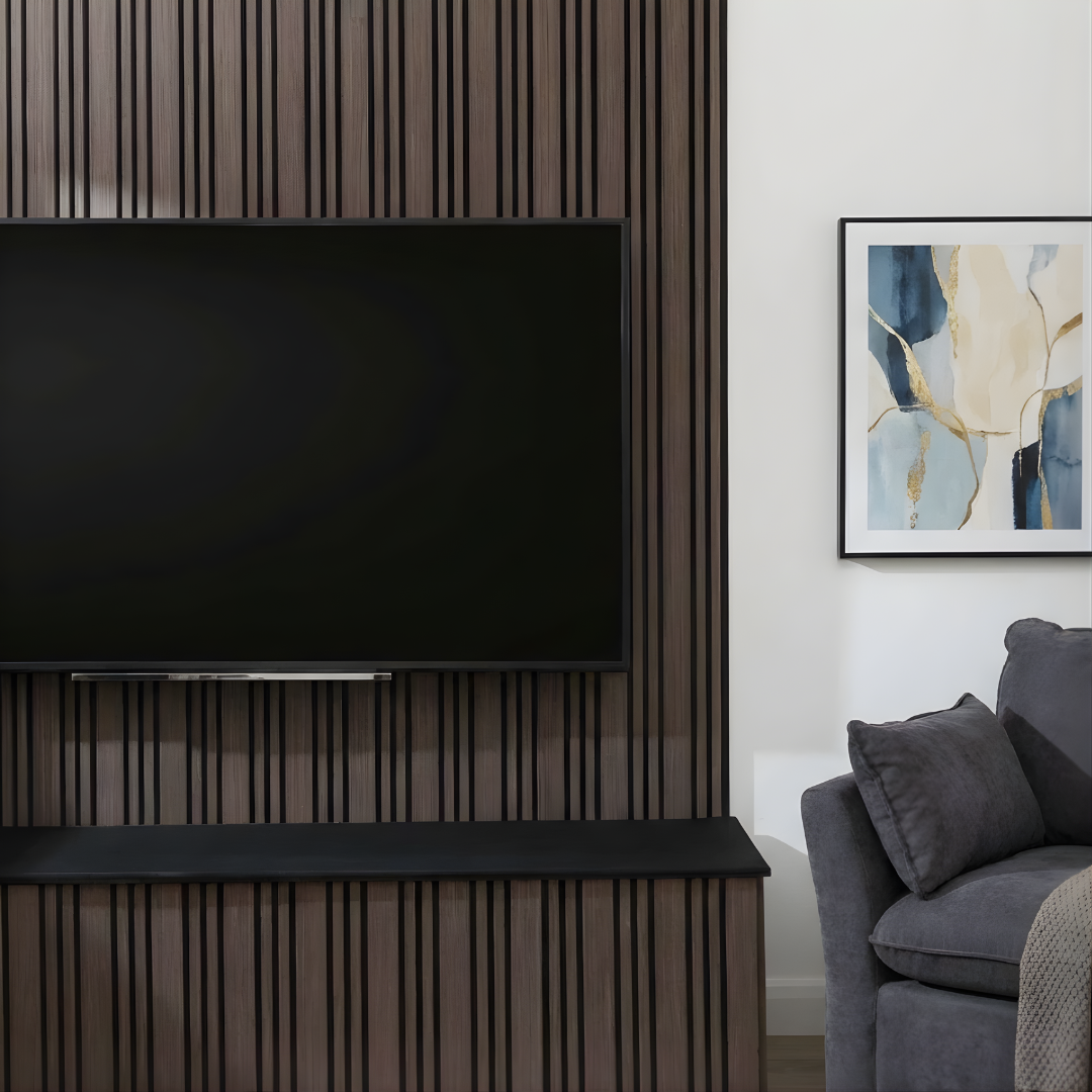 Acoustic Multi Width Panel - 240cm x 60cm (Walnut)