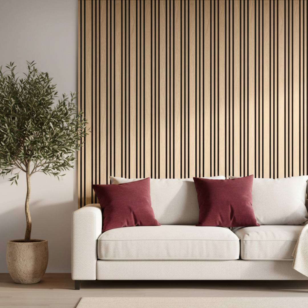 Acoustic Multi Width Panel - 240cm x 60cm (Oak)