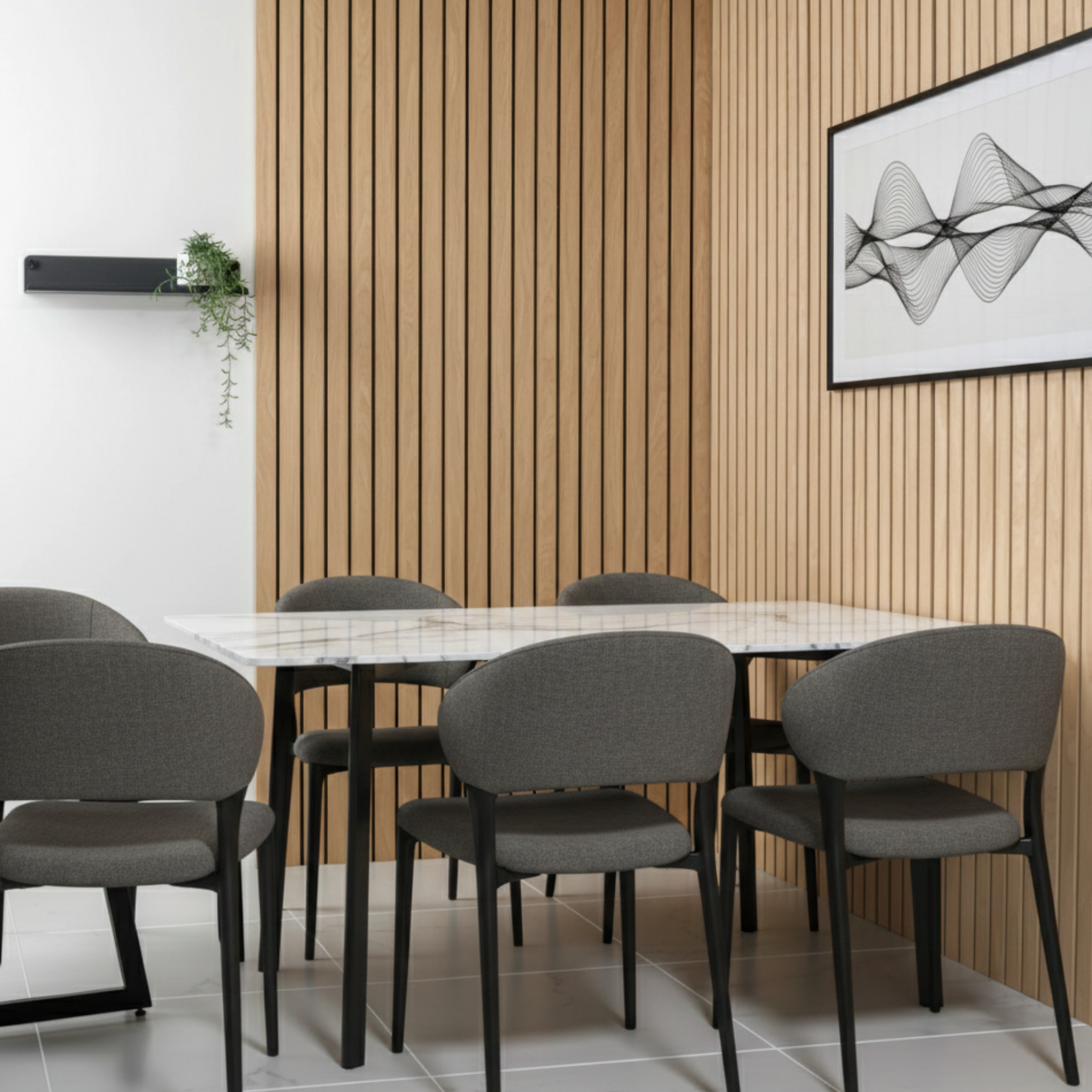 Premium Thick Slat Large Wall Panel 280cm x 60cm (Oak) - 35mm thickness