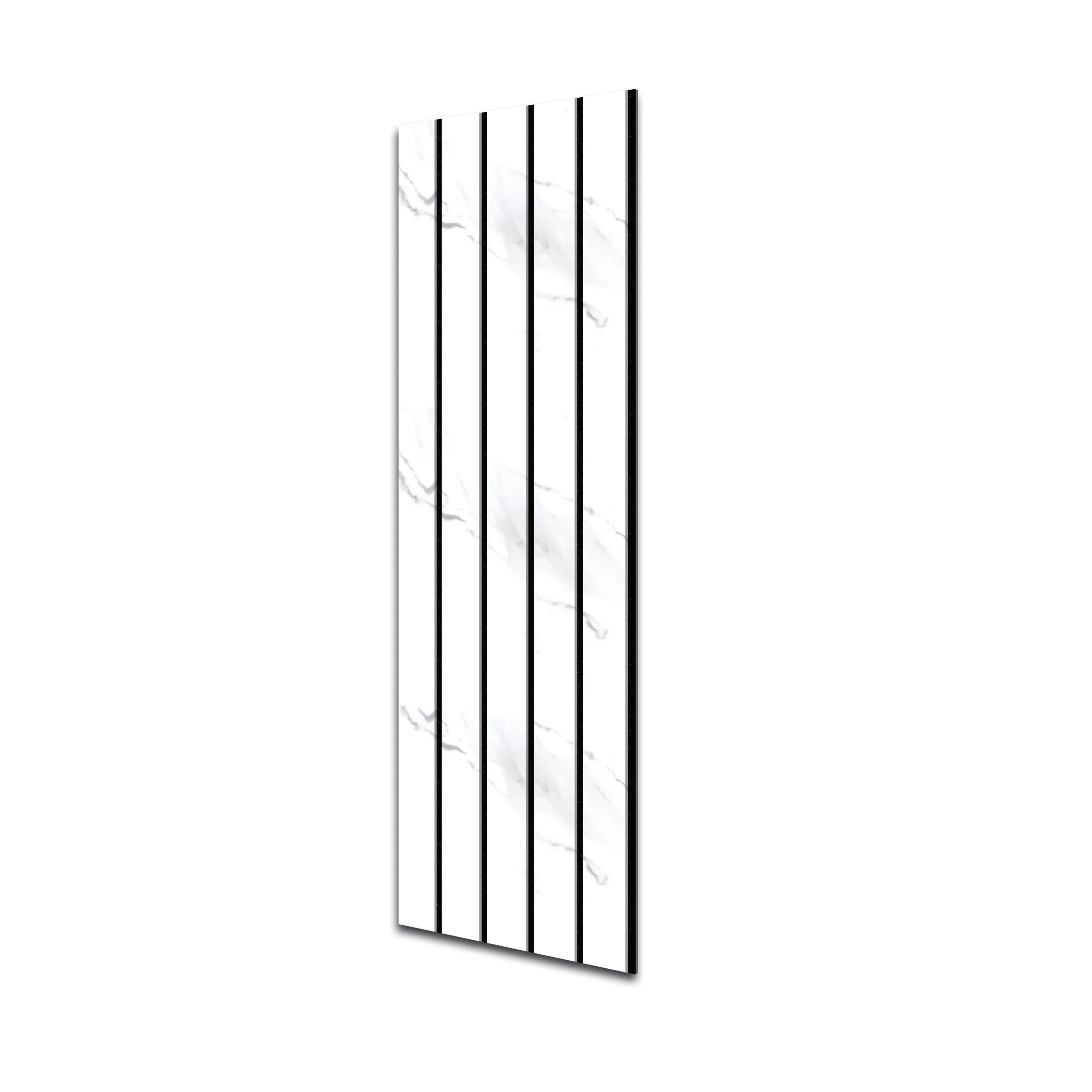 Premium Thick Slat Large Wall Panel 280cm x 60cm (White Marble) - 35mm thickness