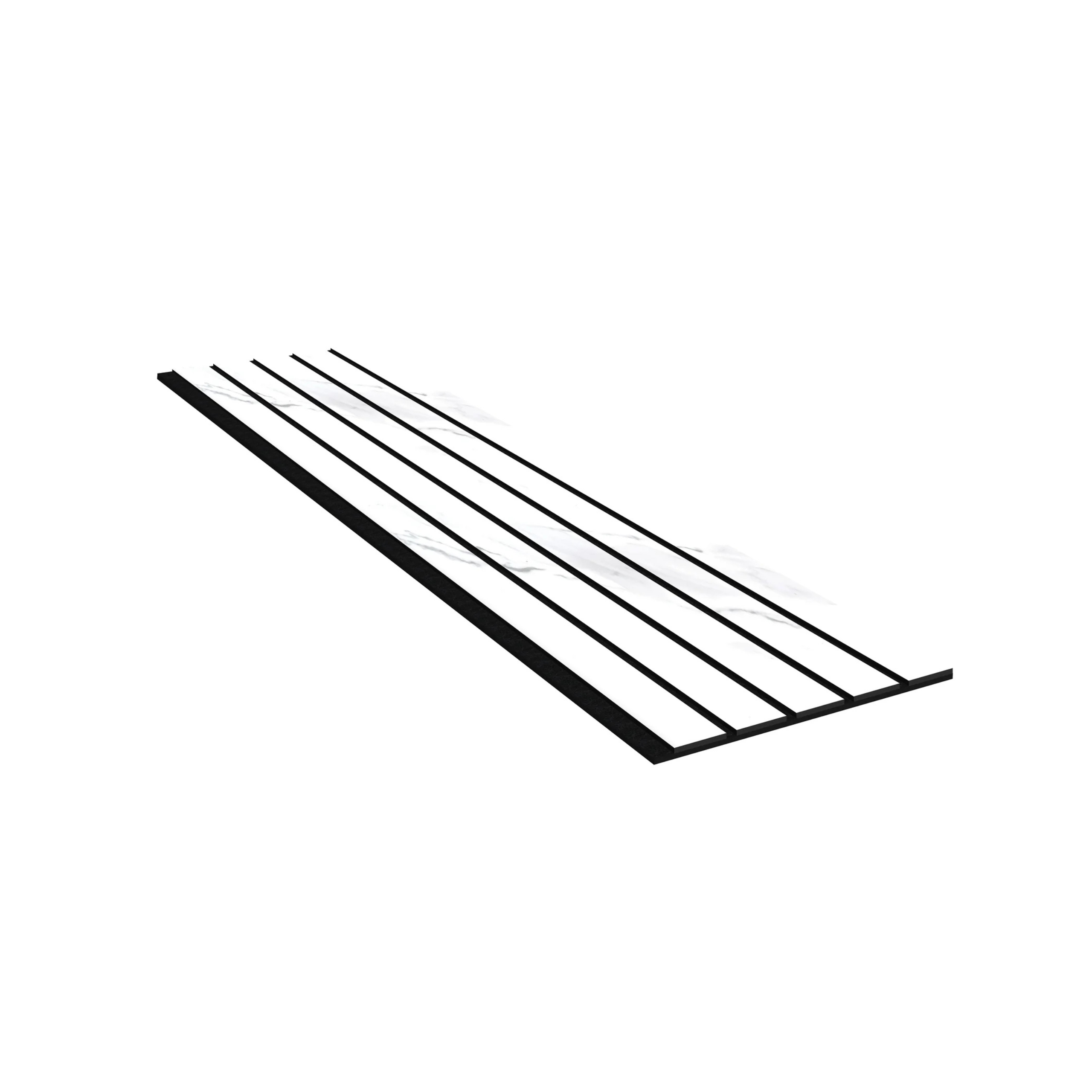 Premium Thick Slat Large Wall Panel 280cm x 60cm (White Marble) - 35mm thickness