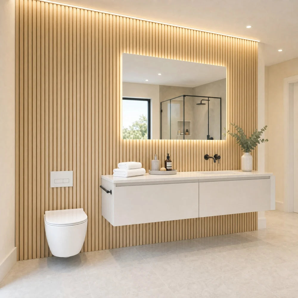 PVC Bathroom Wall Panel (Individual Pieces) (Multiple Colours)