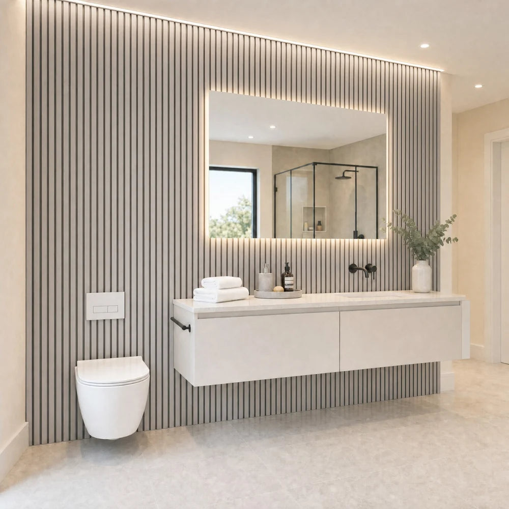 PVC Bathroom Wall Panel (Individual Pieces) (Multiple Colours)