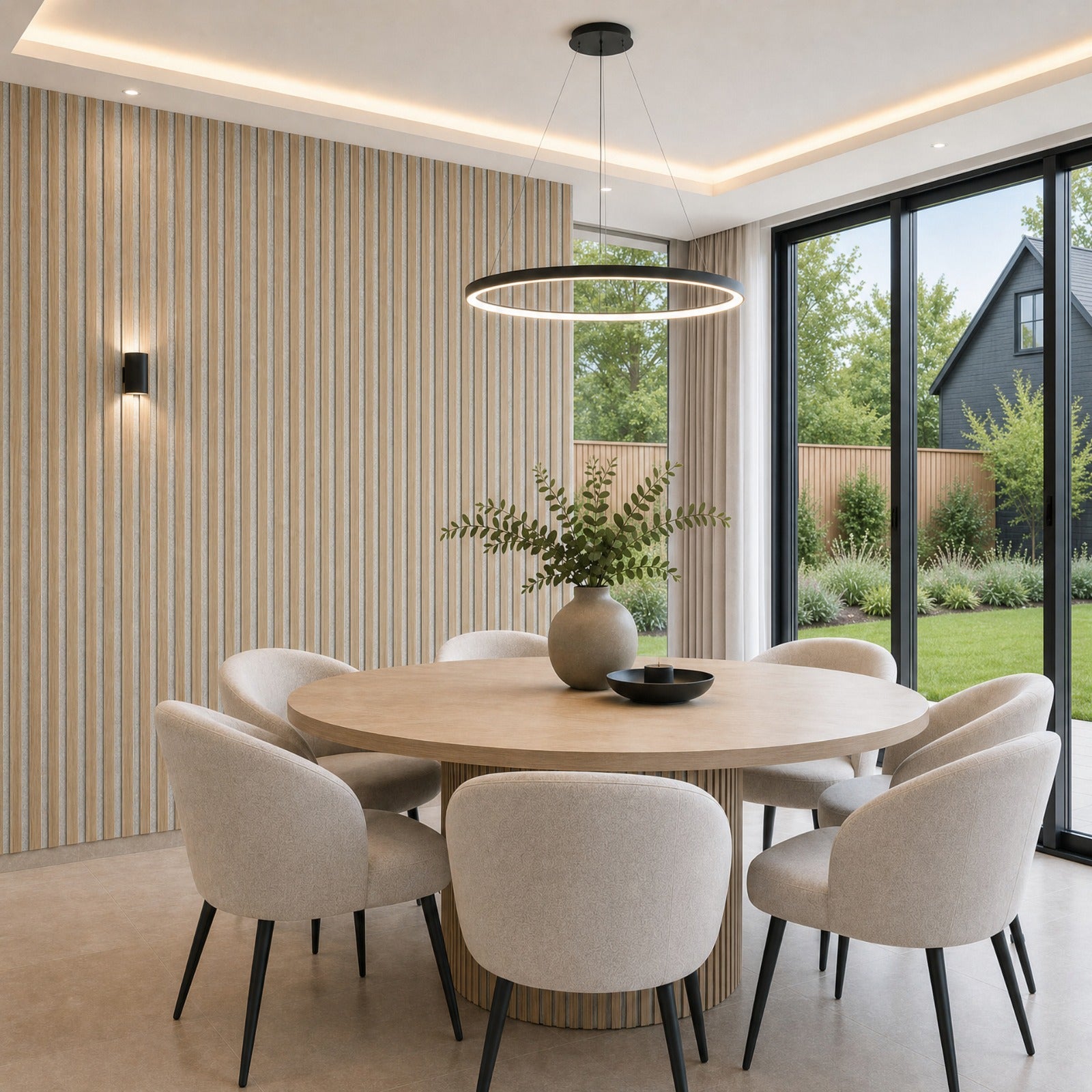 Premium Acoustic Panels - 240cm x 60cm (White Felt)
