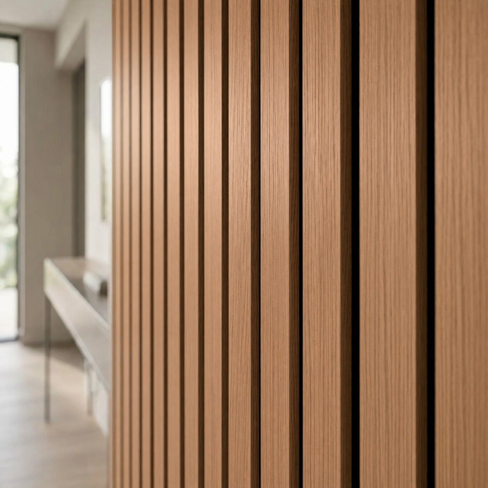 Premium Acoustic Slatted Wall Panel - 240cm x 60cm (50mm thickness - Multiple Colours)