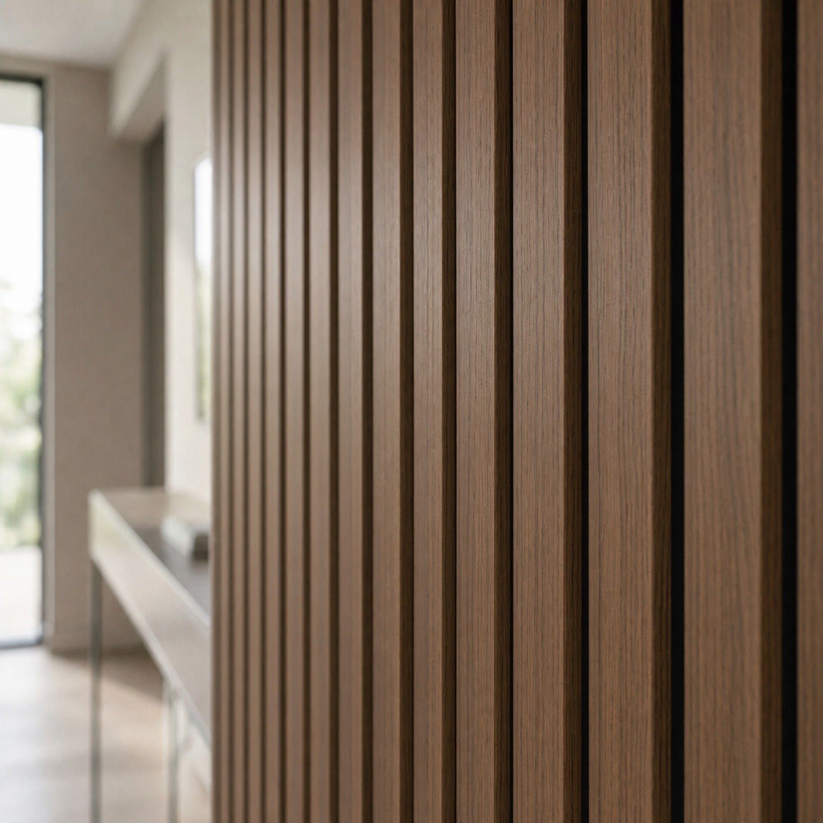 Premium Acoustic Slatted Wall Panel - 240cm x 60cm (50mm thickness - Multiple Colours)