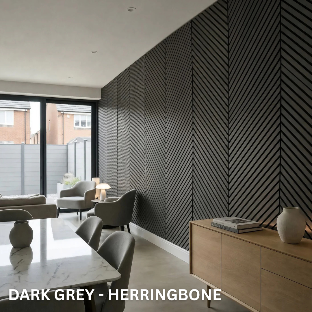 Premium Acoustic Slatted Wall Panel (Multiple Colours)