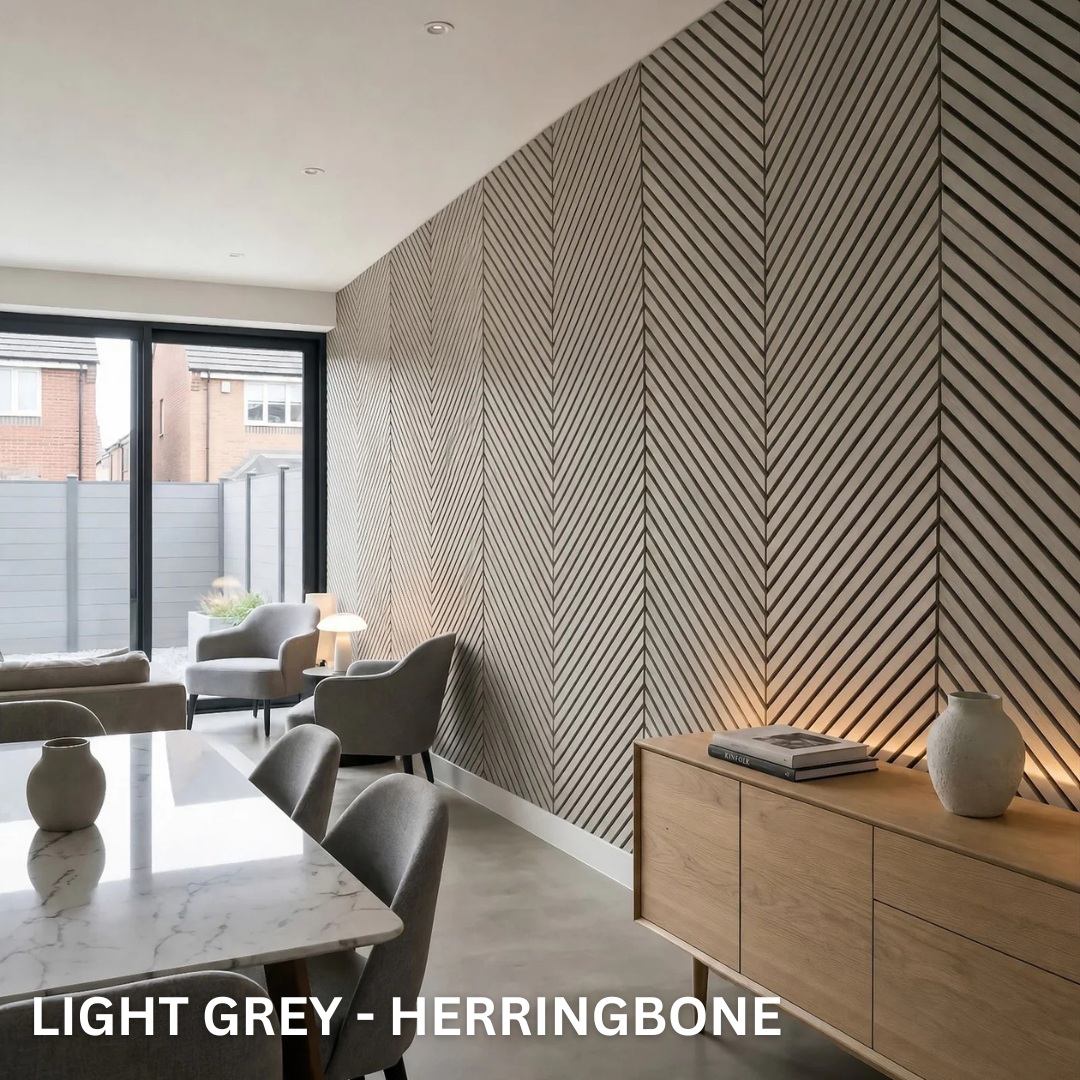 Premium Acoustic Slatted Wall Panel (Multiple Colours)