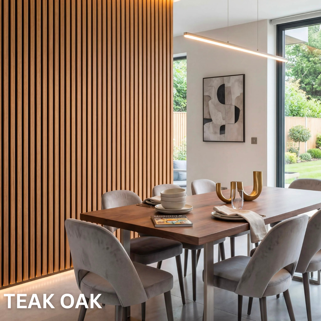 Premium Acoustic Slatted Wall Panel (Multiple Colours)
