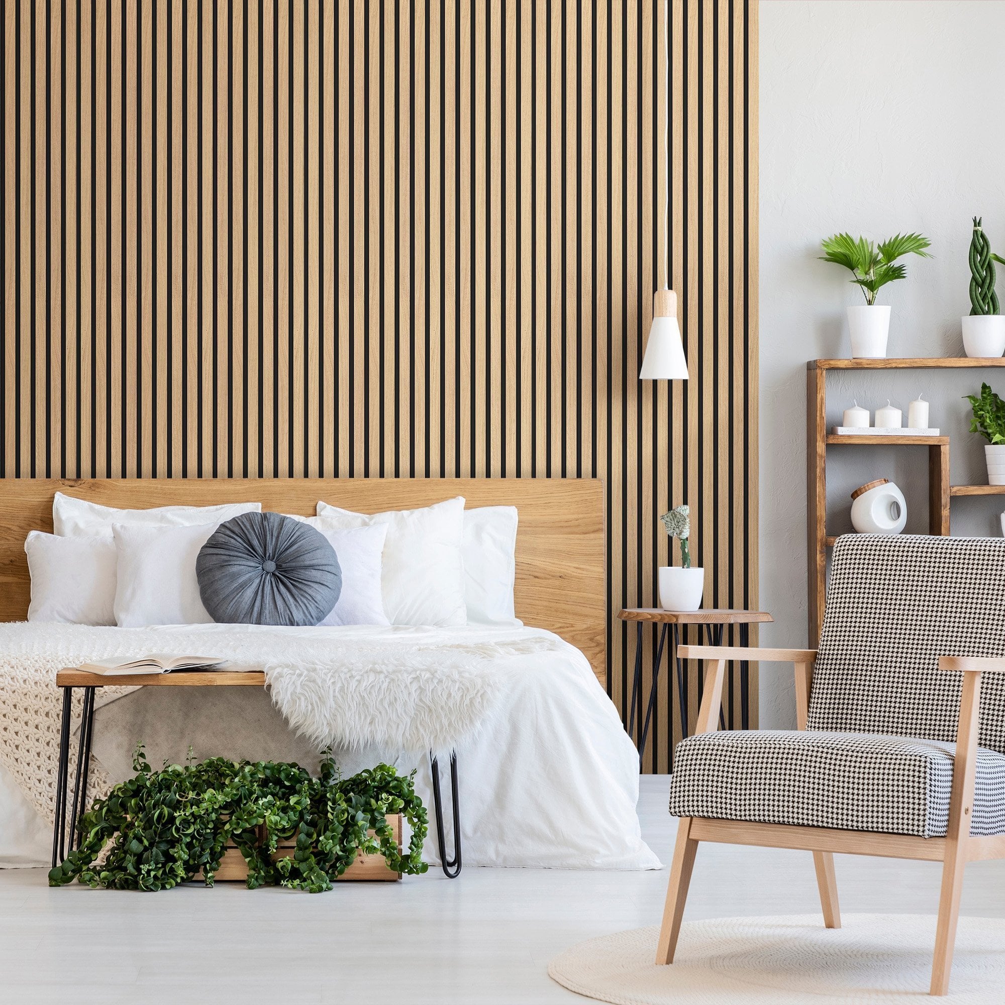 Premium Acoustic Wall Panels - Natural Oak