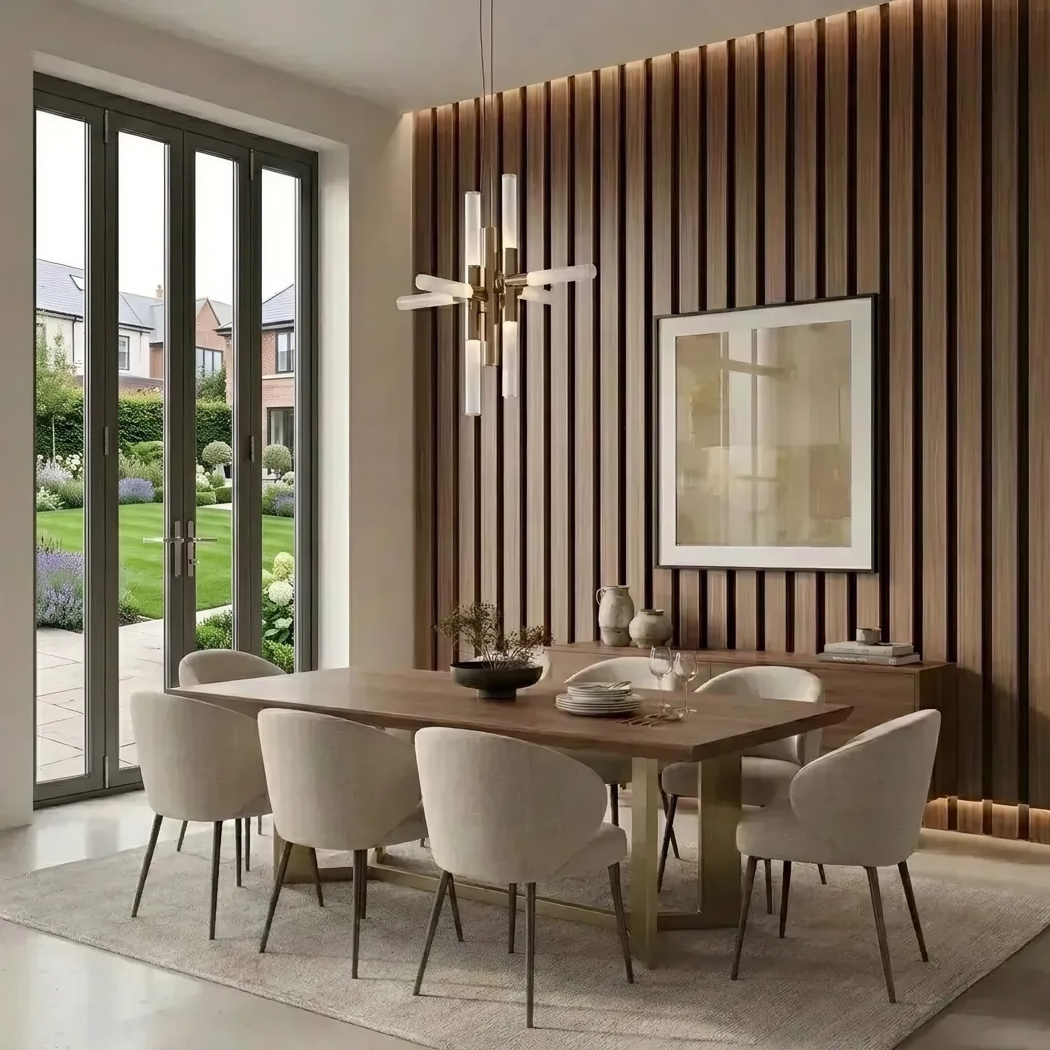 Premium Thick Slat Large Wall Panel 280cm x 60cm (Walnut) - 35mm thickness
