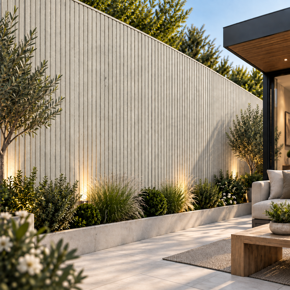 Outdoor Seamless Wall Panels – Concrete Collection (16 Panels Per Pack) (Multiple Colours)