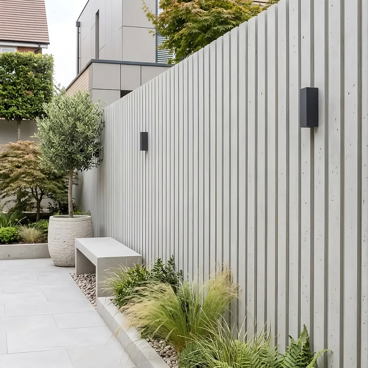 Outdoor Seamless Wall Panels – Concrete Collection (16 Panels Per Pack) (Multiple Colours)