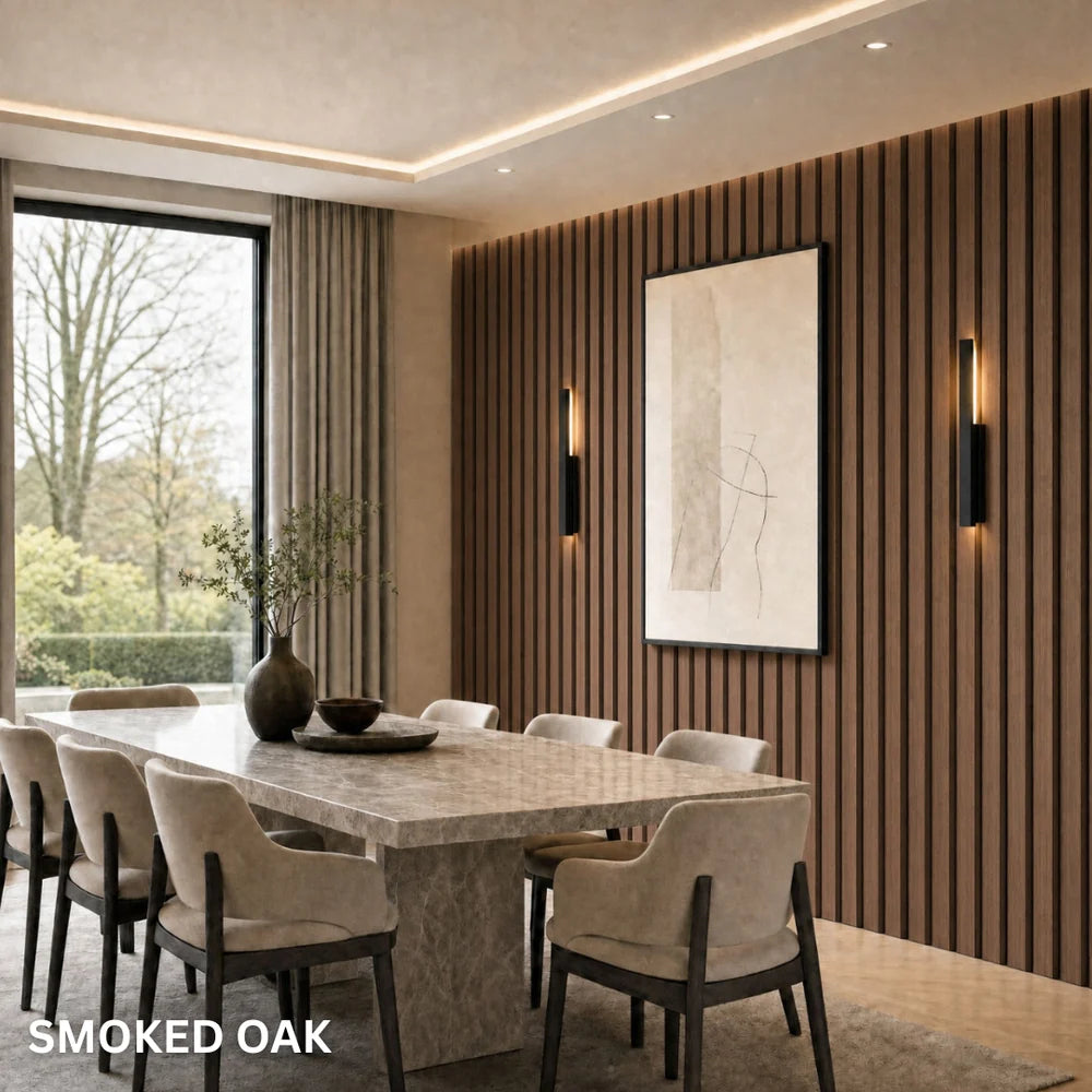 Premium Acoustic Slatted Wall Panel (Multiple Colours)