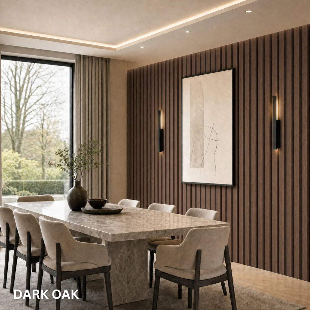Premium Acoustic Slatted Wall Panel (Multiple Colours)
