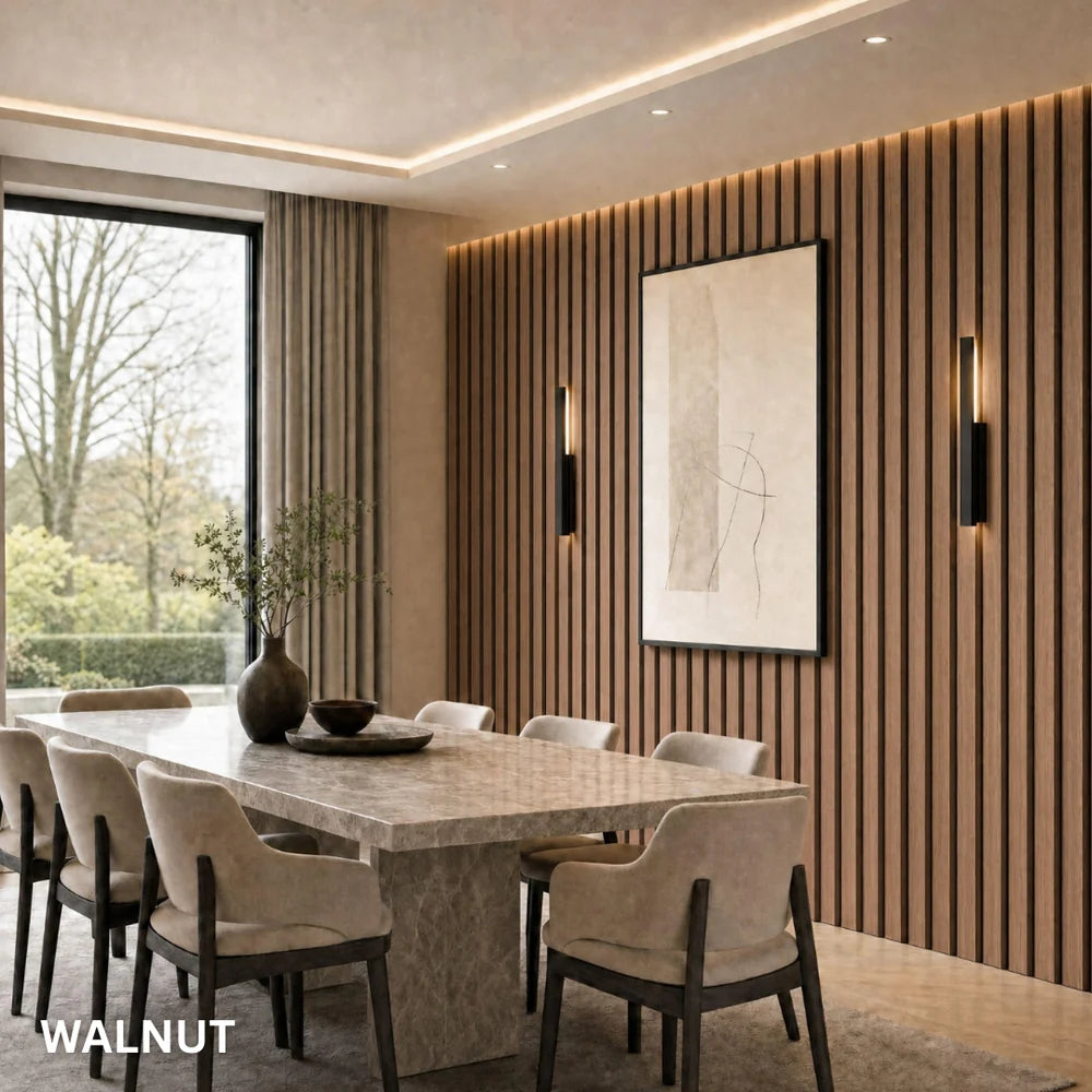 Premium Acoustic Slatted Wall Panel (Multiple Colours)