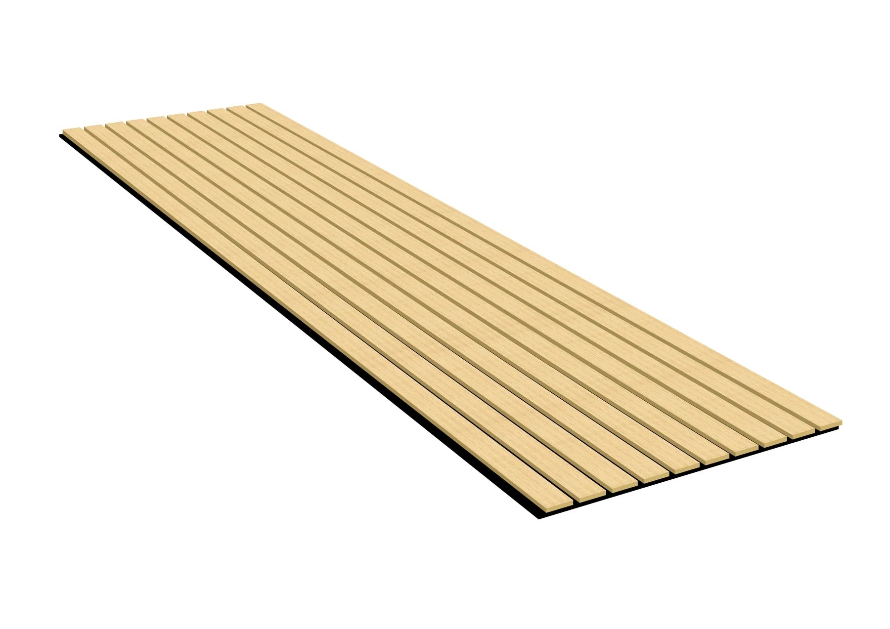 Premium Acoustic Slatted Wall Panel 240cm x 60cm - Natural Oak - (50mm thickness)