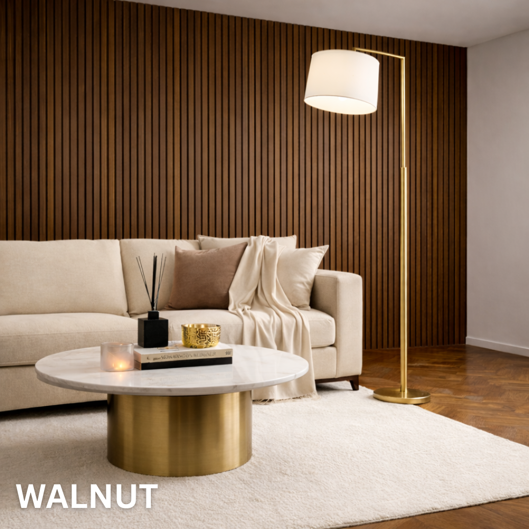 Premium Acoustic Slatted Wall Panel (Multiple Colours)