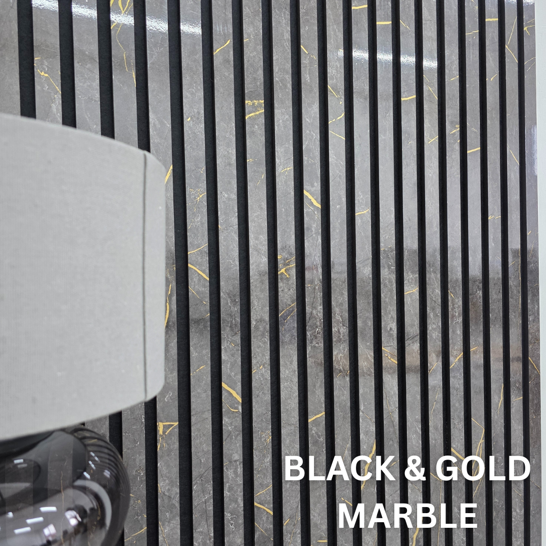 240cm x 60cm Acoustic Slatted Wall Panel (Multiple Colours)