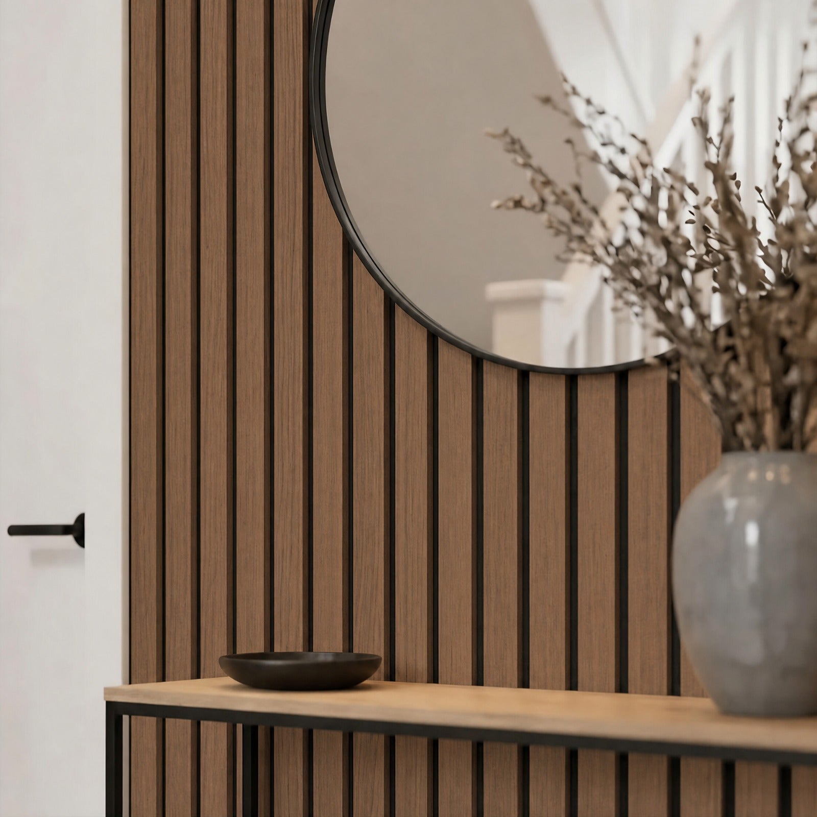 Premium Acoustic Slatted Wall Panel - 50mm thickness (Multiple Colours)