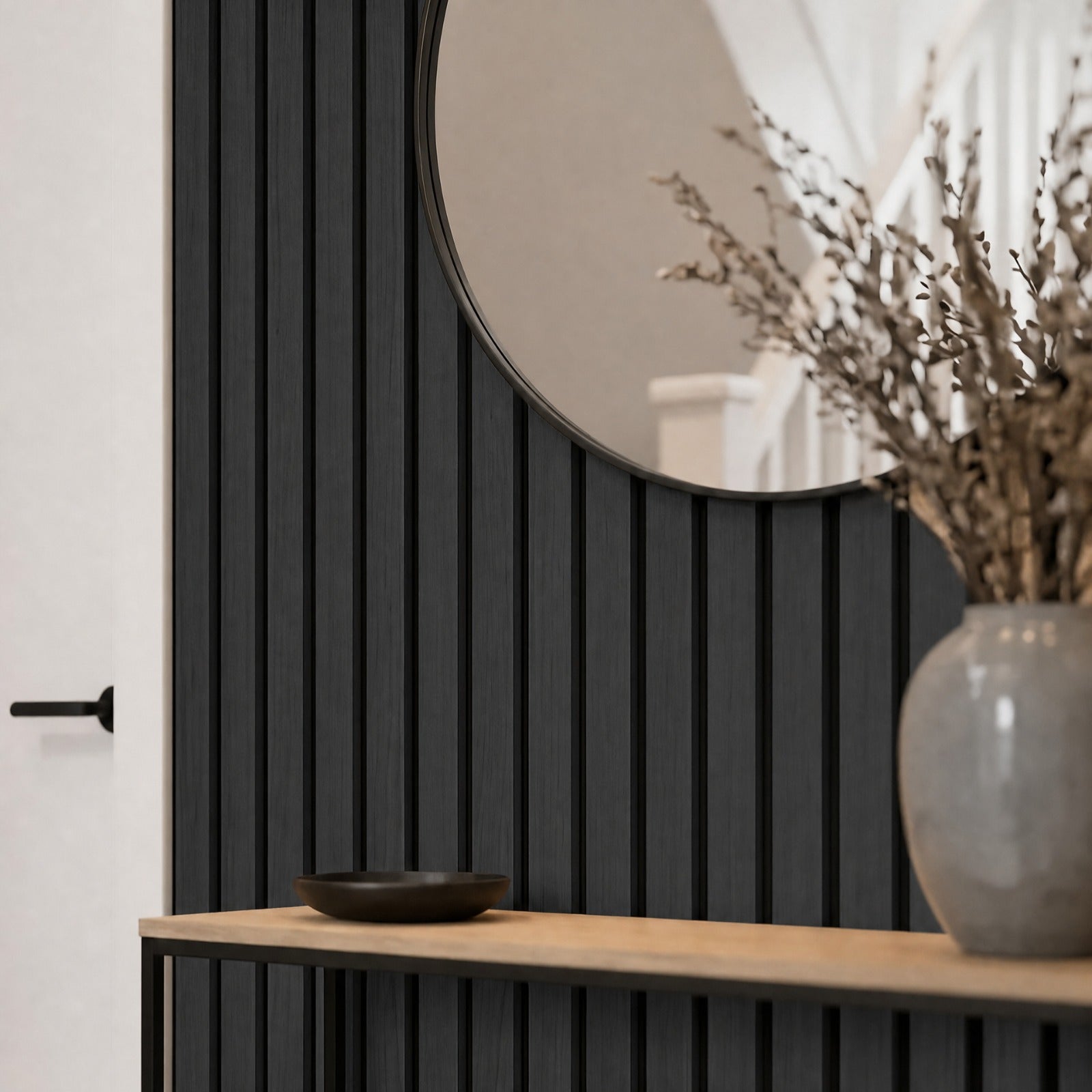 Premium Acoustic Slatted Wall Panel - 50mm thickness (Multiple Colours)