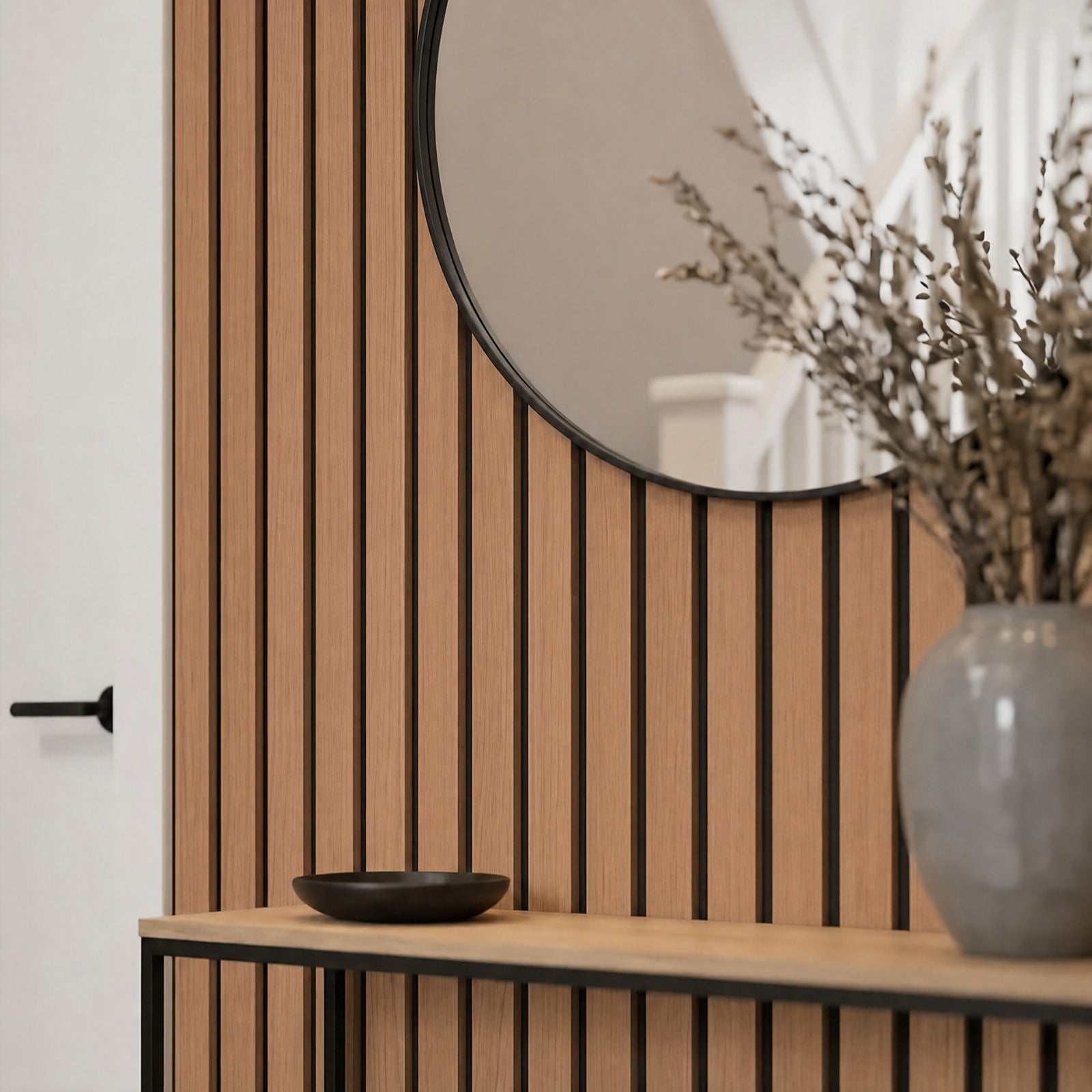 Premium Acoustic Slatted Wall Panel - 50mm thickness (Multiple Colours)