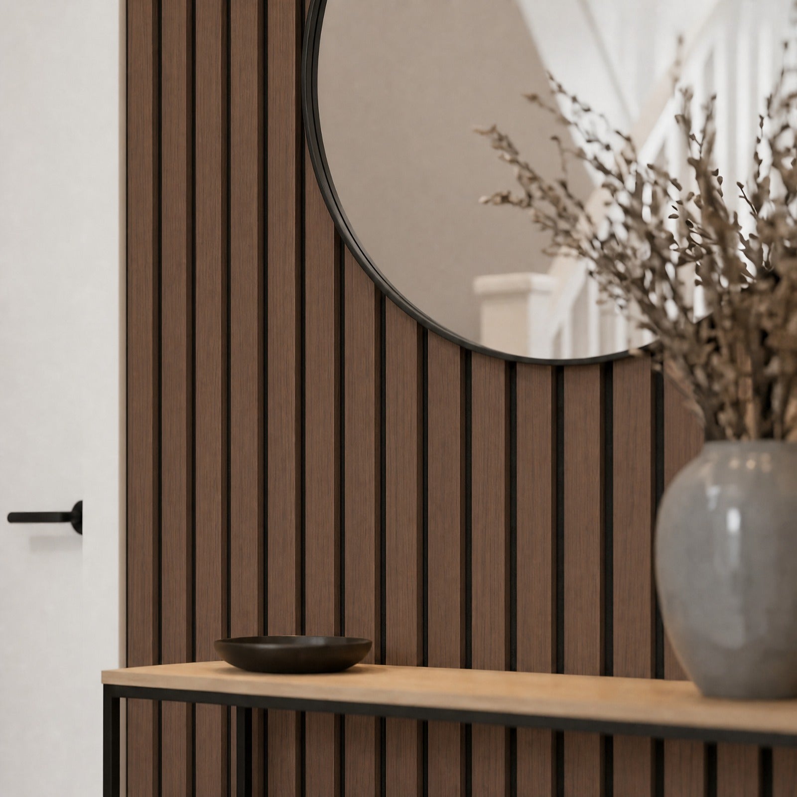 Premium Acoustic Slatted Wall Panel - 50mm thickness (Multiple Colours)