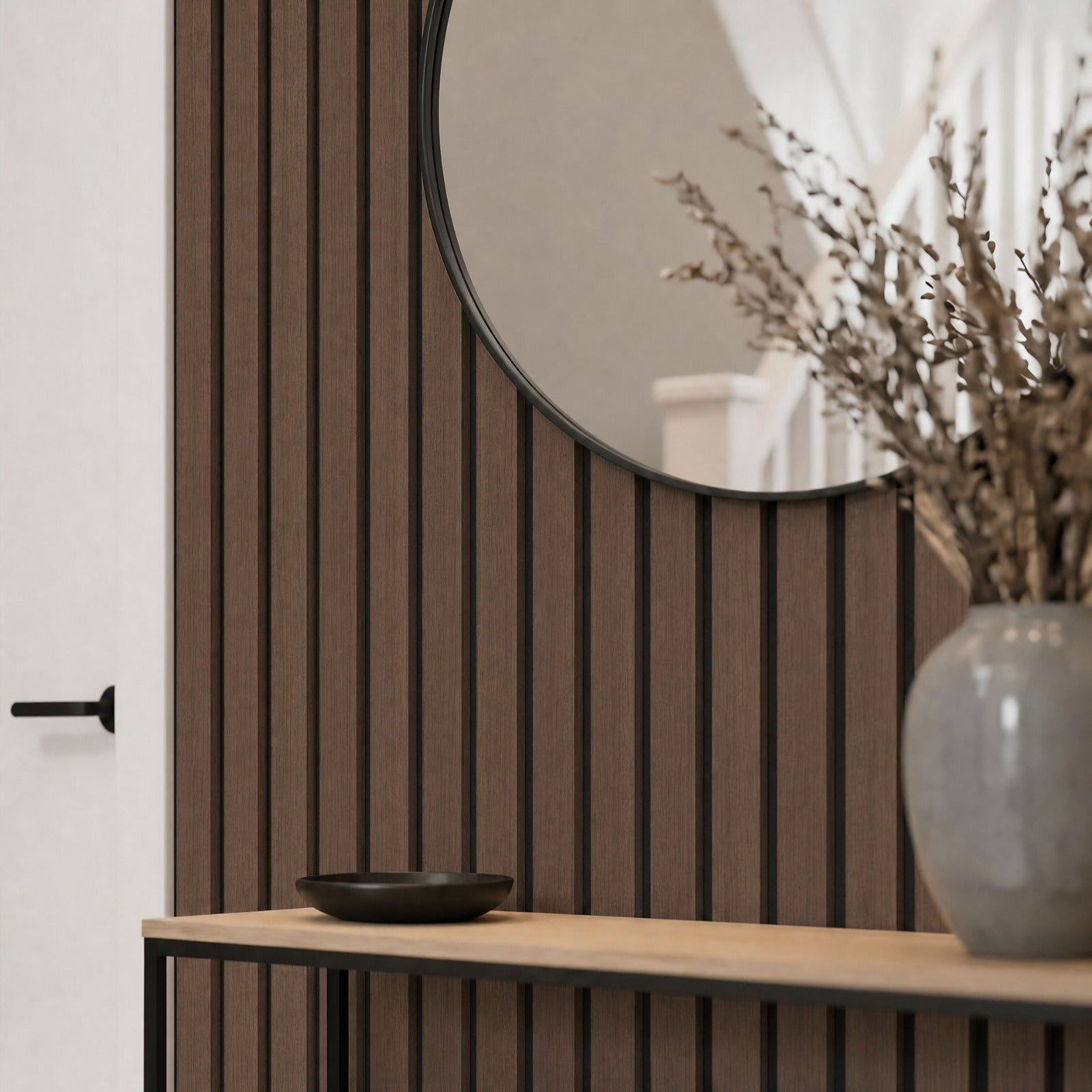 Premium Acoustic Slatted Wall Panel - 50mm thickness (Multiple Colours)